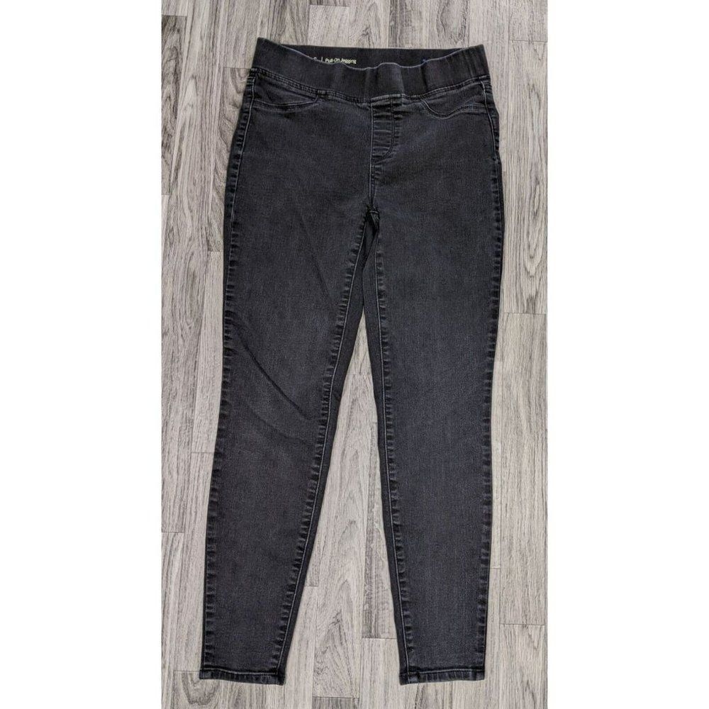 Talbots Womens Size 6 Pull On Skinny Flawless Black Denim Jeans Jeggings